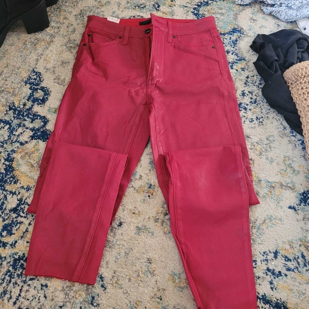 Joes Jeans Red Waxed Cotton